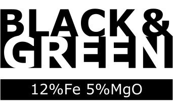 Black &amp; Green 12%Fe+5%MgO (IJzerzout) 20kg